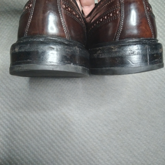 Vintage Shell Cordovan Allen Edmonds MacNeil Long Wingtip Derby's Sz 12 A - Picture 3 of 9